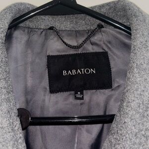 Babaton Gray Wool Blend Coat